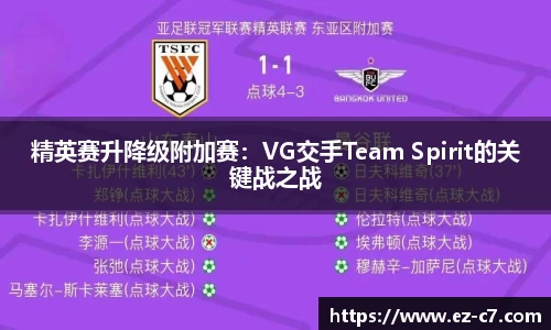 精英赛升降级附加赛：VG交手Team Spirit的关键战之战